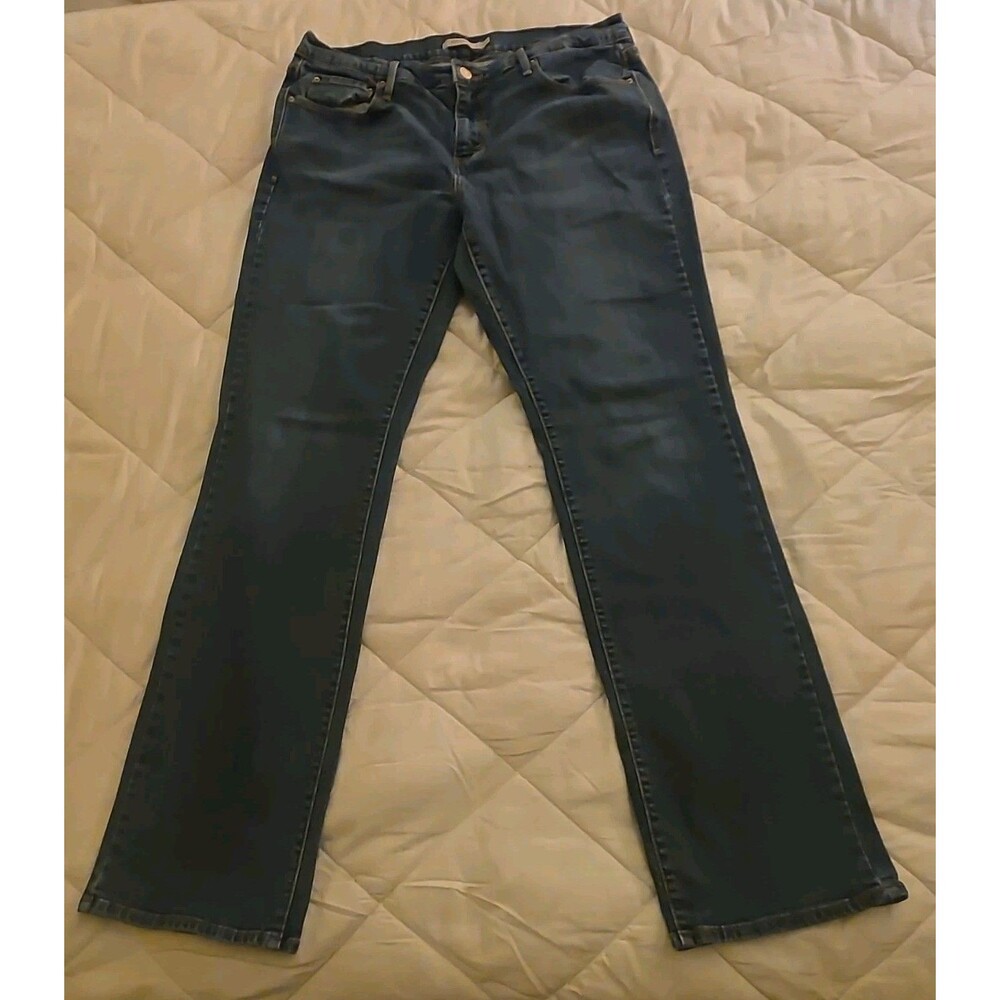 Levi's Women's 505 Straight Jeans -14 Blue Medium Wash Denim Mid Rise
